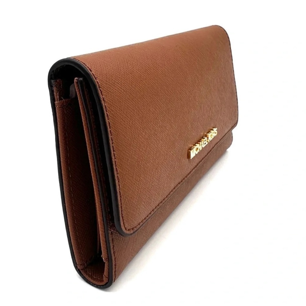 Michael Kors Large Trifold Wallet Luggage Brown - Picture 4 of 8